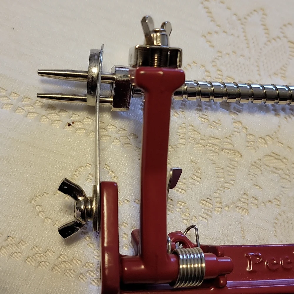 peel away table clamp apple peeler  core red Euc